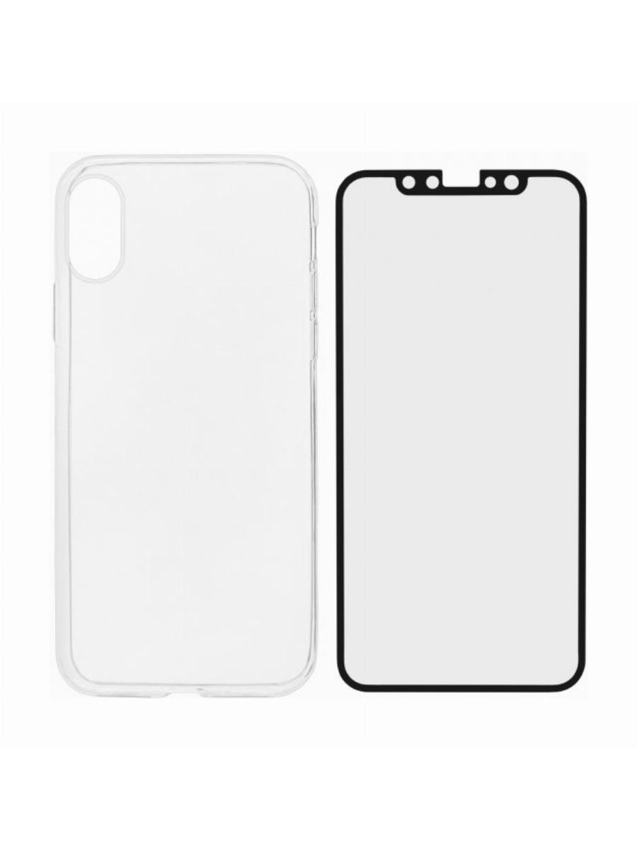 Защитное стекло+чехол iPhone X/XS Hoco Light Black - Защитные стёкла -  Защита дисплея - КупиЧехол.ру