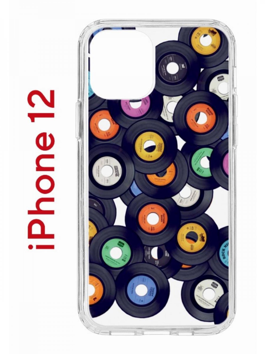 Чехол-накладка iPhone 12/12 Pro Kruche Print Виниловые пластинки - Чехлы -  накладки - ЧЕХЛЫ - КупиЧехол.ру