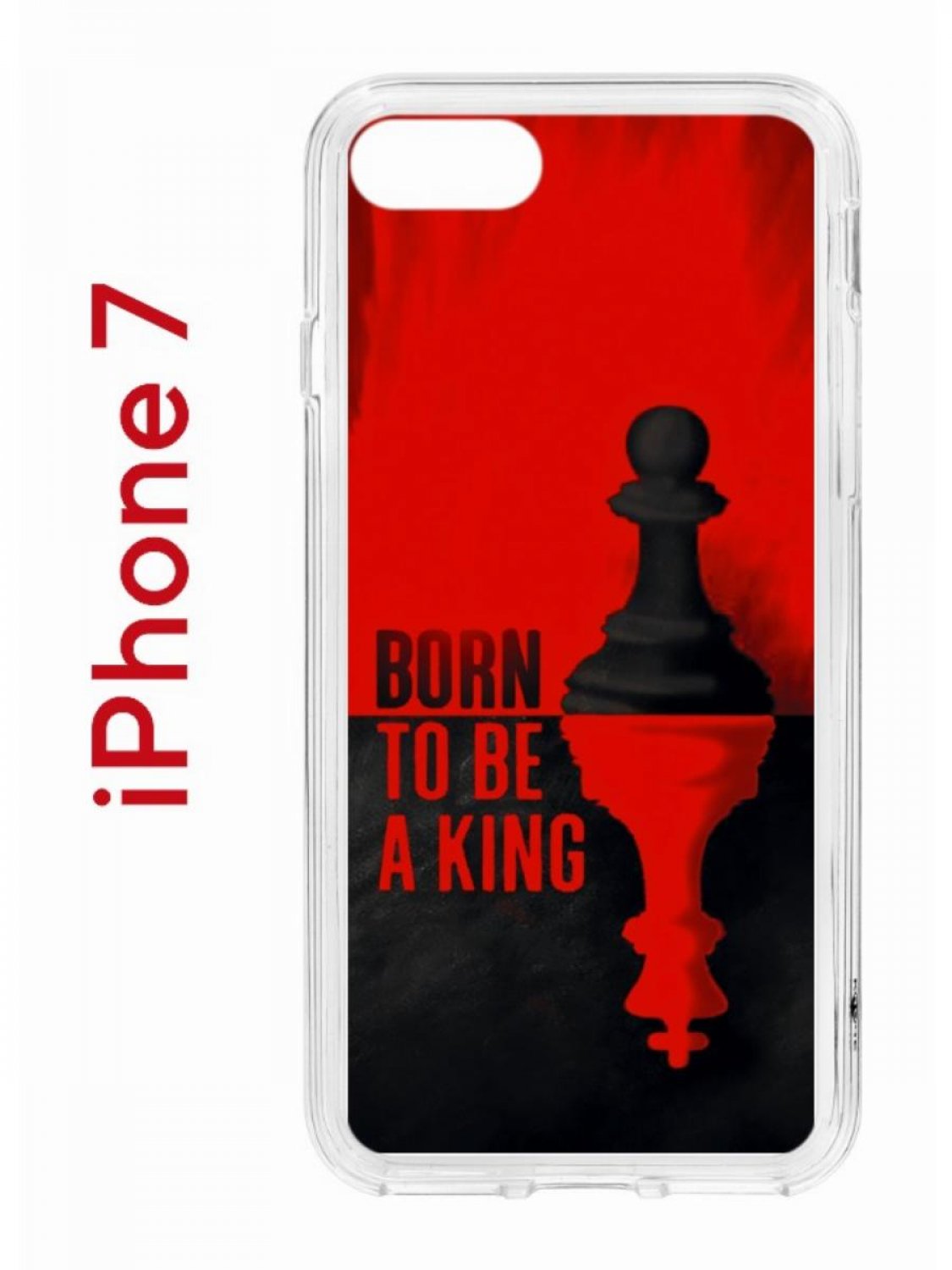 Чехол-накладка iPhone 7/iPhone 8/iPhone SE (2020) Kruche Print Born to be a  King - Чехлы - накладки - ЧЕХЛЫ - КупиЧехол.ру