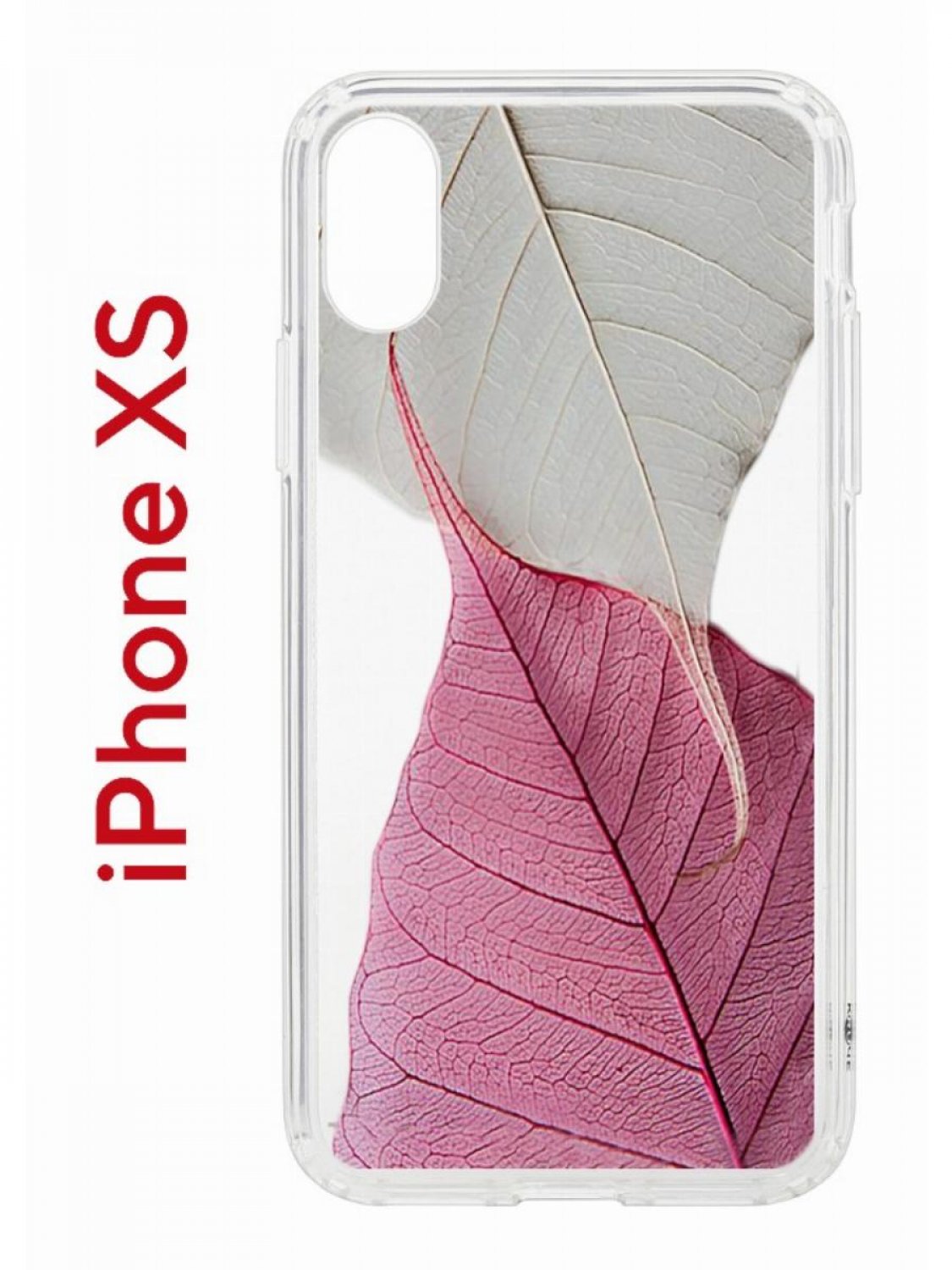 Чехол-накладка iPhone X/XS Kruche Print Pink and white - Чехлы - накладки -  ЧЕХЛЫ - КупиЧехол.ру