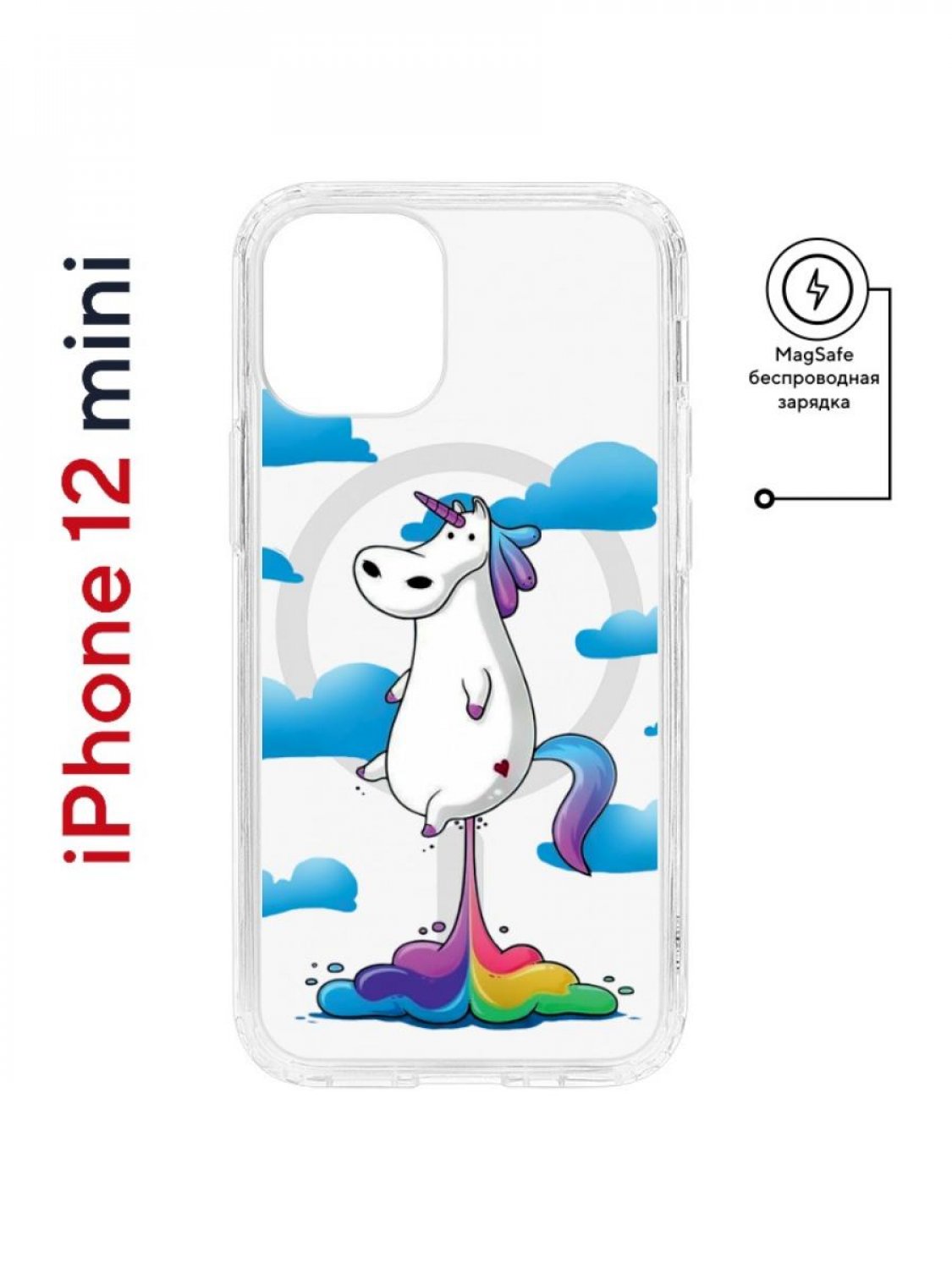 Чехол-накладка iPhone 12 mini Kruche Magnet Print Flying Unicorn - Чехлы -  накладки - ЧЕХЛЫ - КупиЧехол.ру