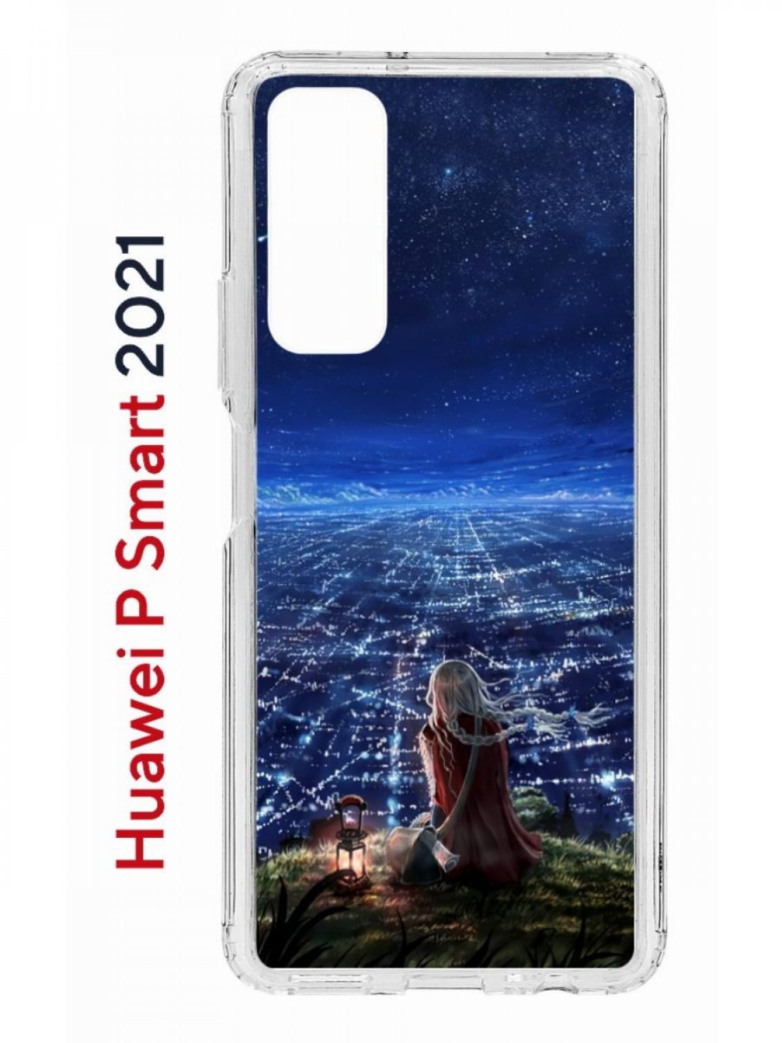 Чехол-накладка Huawei P Smart 2021 (594564) Kruche PRINT Ночные Огни - Чехлы  - накладки - ЧЕХЛЫ - КупиЧехол.ру