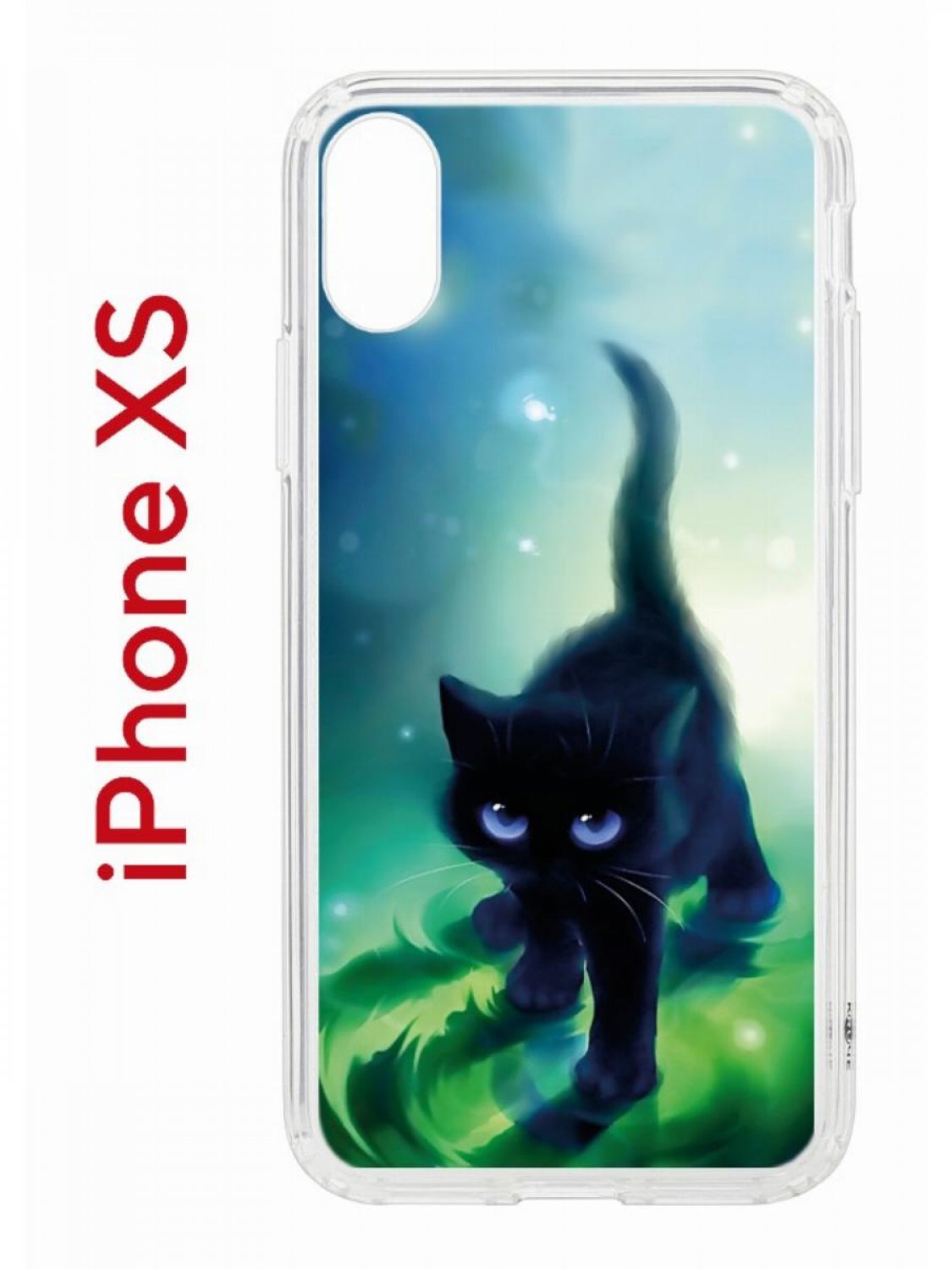 Чехол-накладка iPhone X/XS Kruche Print Черный кот - Чехлы - накладки -  ЧЕХЛЫ - КупиЧехол.ру