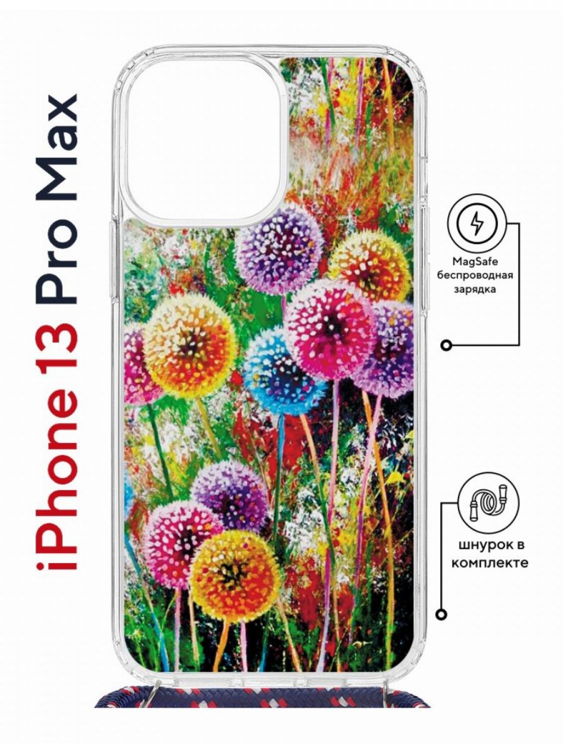 Чехол-накладка iPhone 13 Pro Max Kruche Magrope Print Одуванчики - Чехлы -  накладки - ЧЕХЛЫ - КупиЧехол.ру