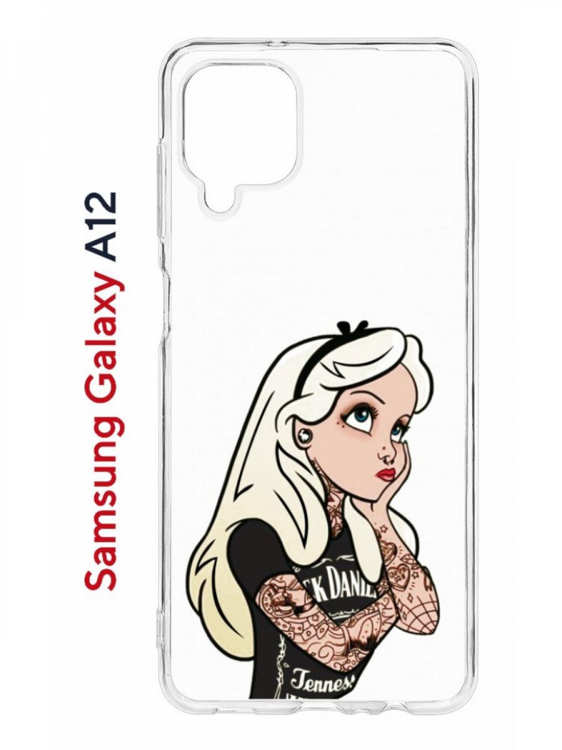 Чехол-накладка Samsung Galaxy A12 (608589) Kruche PRINT Tattoo Girl - Чехлы  - накладки - ЧЕХЛЫ - КупиЧехол.ру