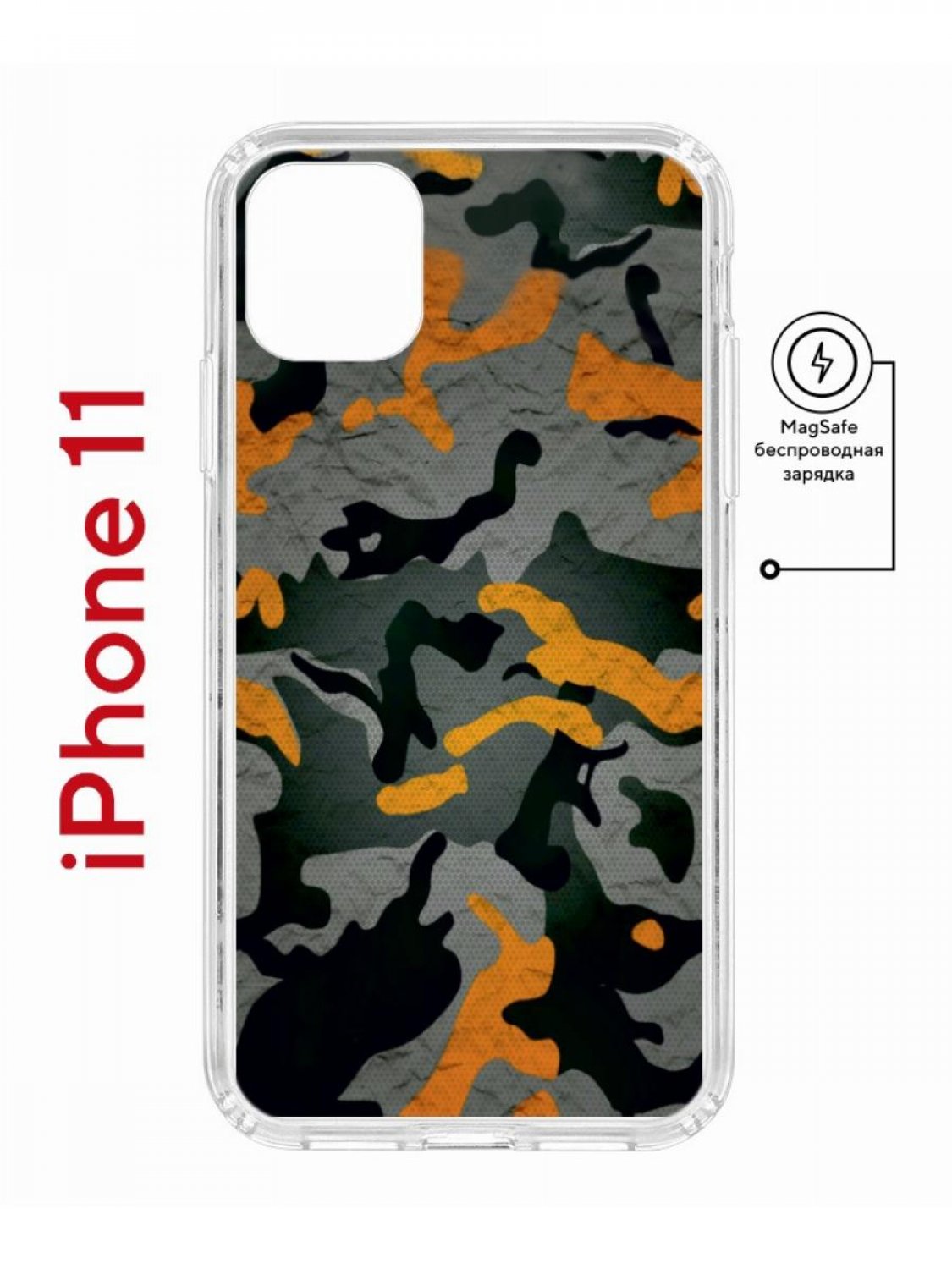 Чехол-накладка Apple iPhone 11 (598890) Kruche PRINT Камуфляж - Чехлы -  накладки - ЧЕХЛЫ - КупиЧехол.ру