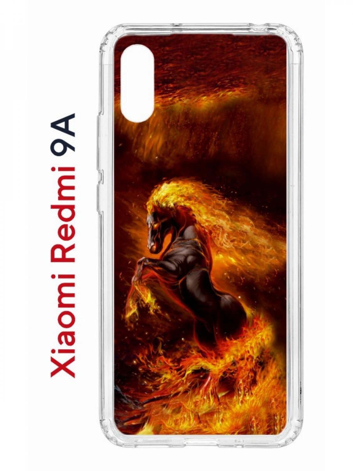 Чехол-накладка Xiaomi Redmi 9A Kruche Print Конь огонь - Чехлы - накладки -  ЧЕХЛЫ - КупиЧехол.ру