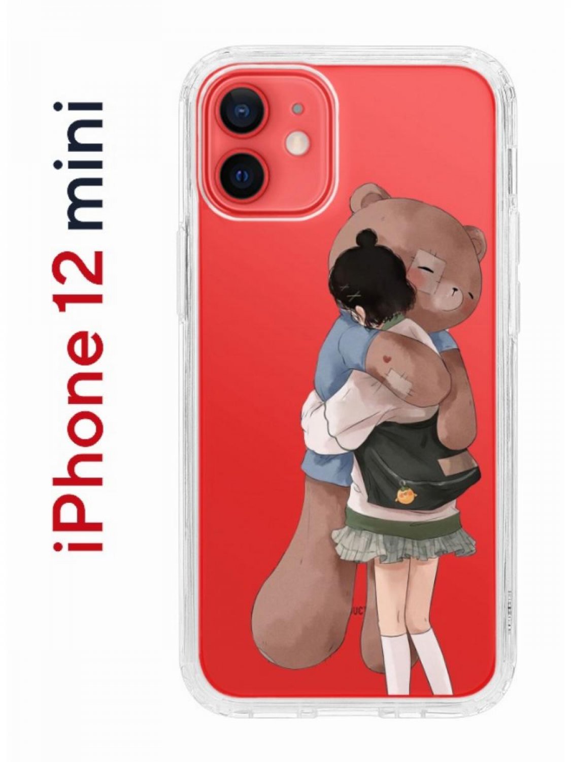 Чехол-накладка iPhone 12 mini Kruche Print Девочка с мишкой - Чехлы -  накладки - ЧЕХЛЫ - КупиЧехол.ру