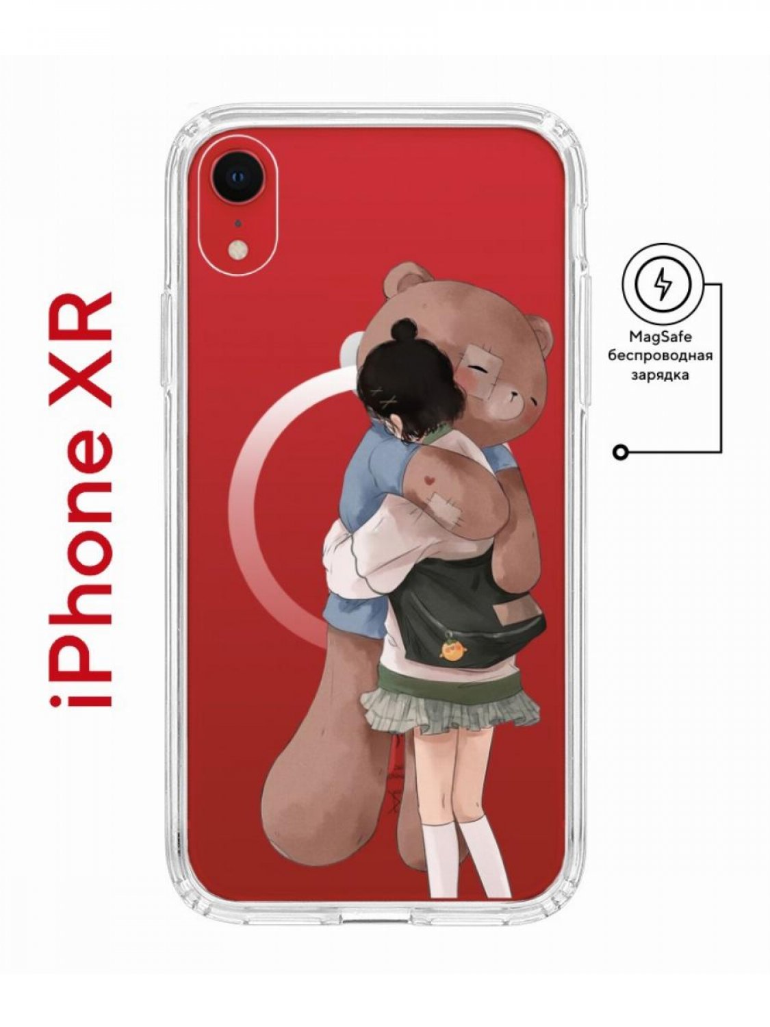 Чехол-накладка iPhone XR Kruche Print Девочка с мишкой - Чехлы - накладки -  ЧЕХЛЫ - КупиЧехол.ру