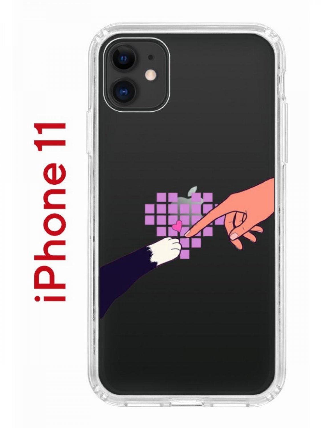 Чехол-накладка Apple iPhone 11 (580676) Kruche PRINT Котолюбовь - Чехлы -  накладки - ЧЕХЛЫ - КупиЧехол.ру