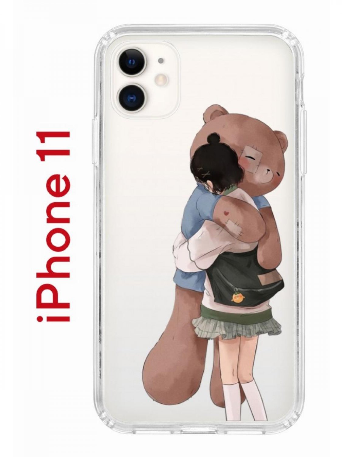 Чехол-накладка iPhone 11 Kruche Print Девочка с мишкой - Чехлы - накладки -  ЧЕХЛЫ - КупиЧехол.ру