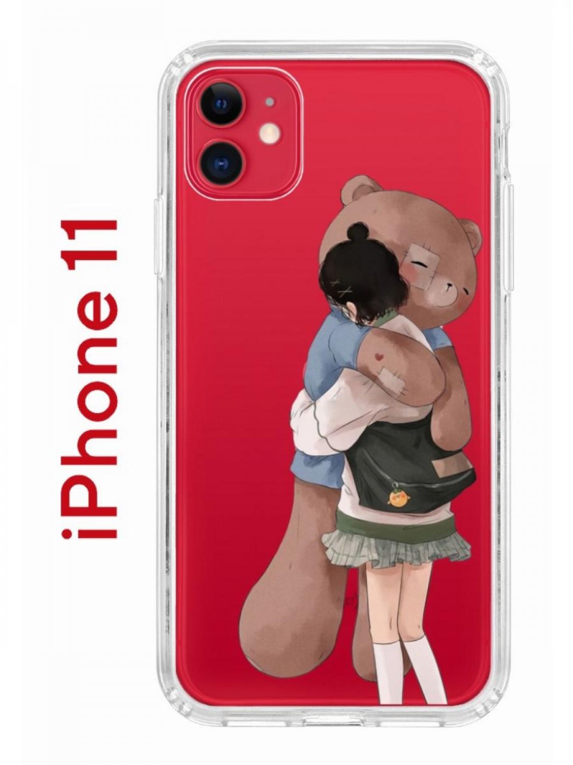 Чехол-накладка iPhone 11 Kruche Print Девочка с мишкой - Чехлы - накладки -  ЧЕХЛЫ - КупиЧехол.ру