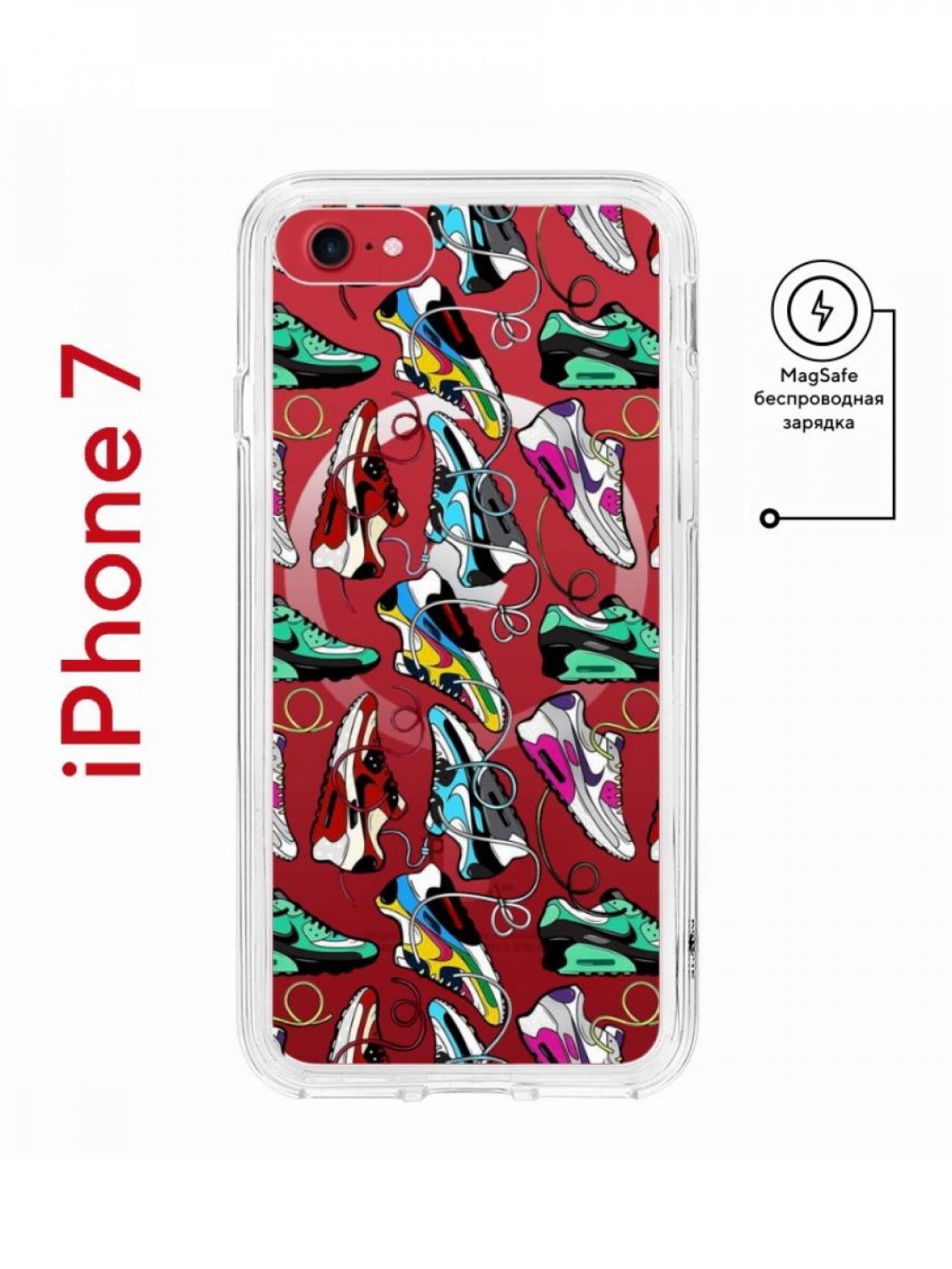 Чехол-накладка Apple iPhone 7 (598896) Kruche PRINT Кроссы Nike Air Max -  Чехлы - накладки - ЧЕХЛЫ - КупиЧехол.ру