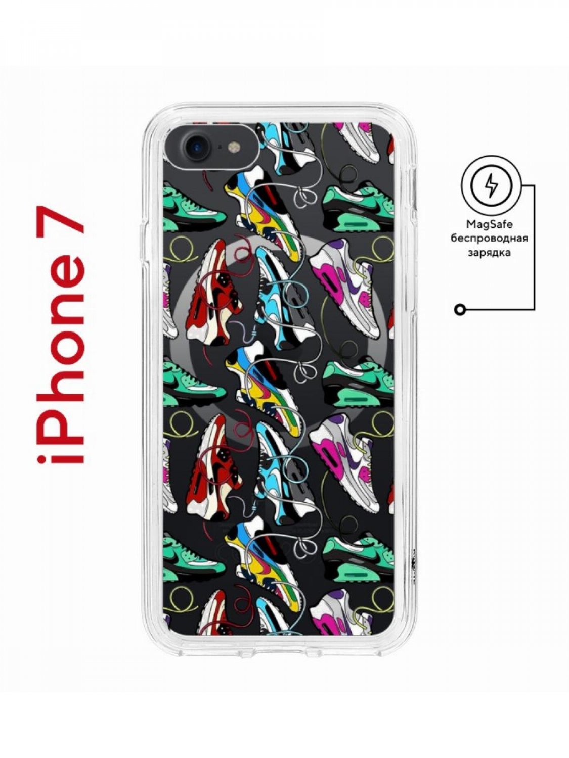 Чехол-накладка Apple iPhone 7 (598896) Kruche PRINT Кроссы Nike Air Max -  Чехлы - накладки - ЧЕХЛЫ - КупиЧехол.ру