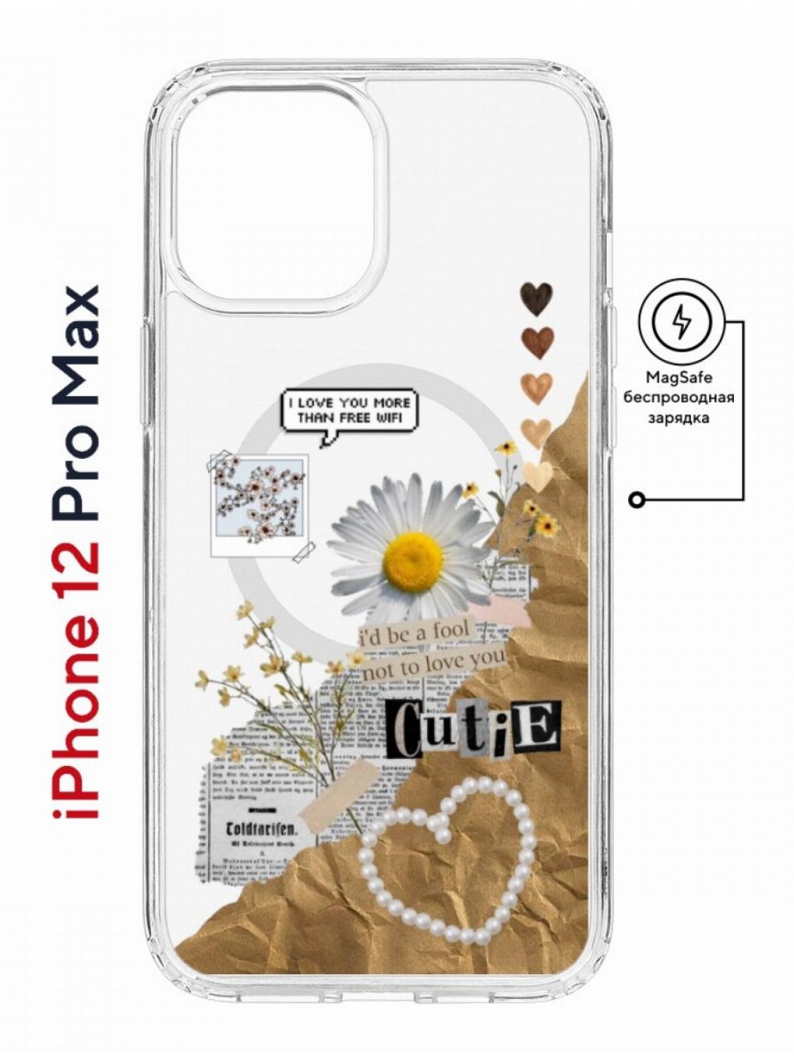 Чехол-накладка iPhone 12 Pro Max Kruche Magnet Print Крафтовые наклейки -  Чехлы - накладки - ЧЕХЛЫ - КупиЧехол.ру