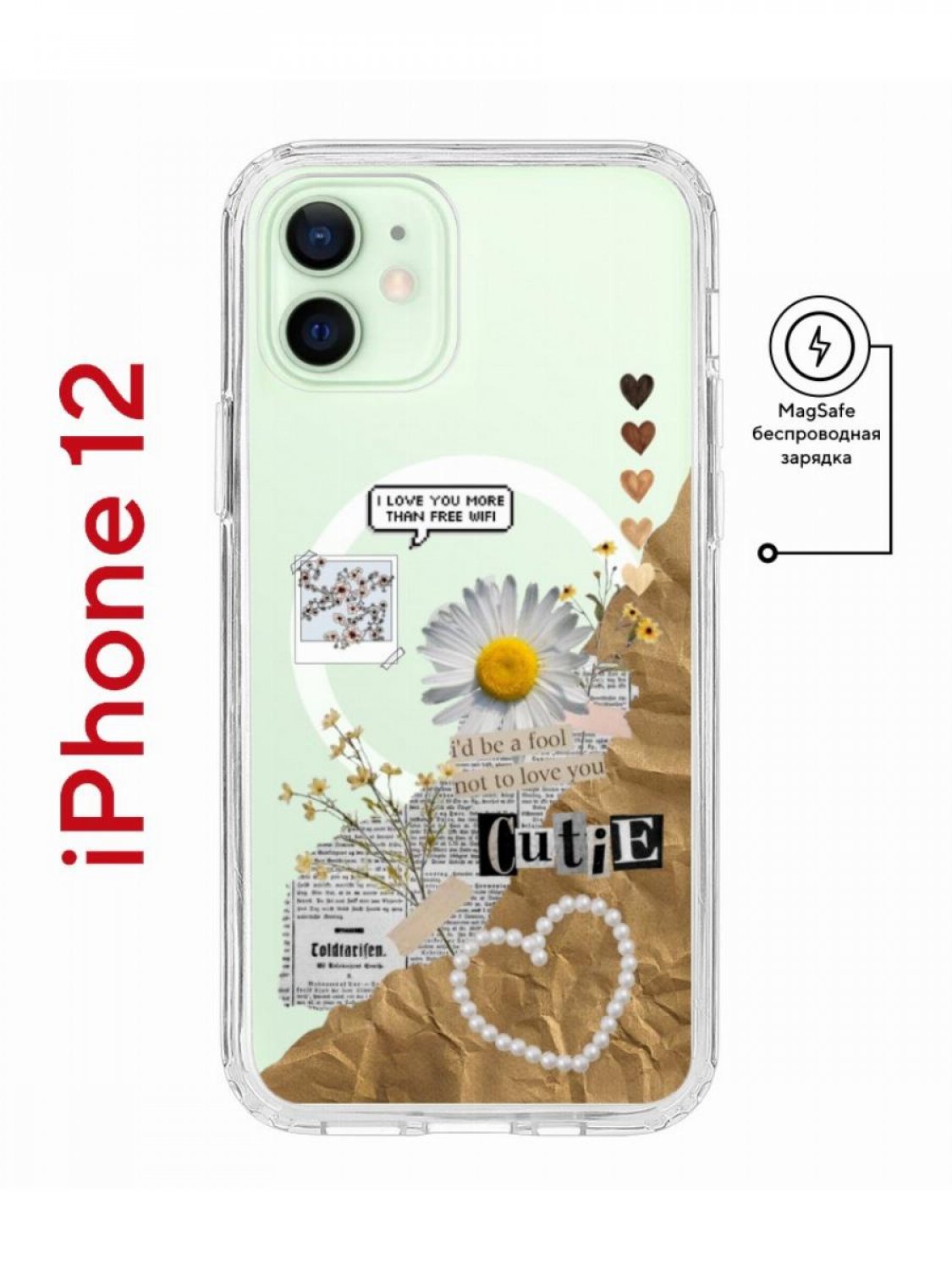 Чехол-накладка iPhone 12/12 Pro Kruche Print Крафтовые наклейки - Чехлы -  накладки - ЧЕХЛЫ - КупиЧехол.ру