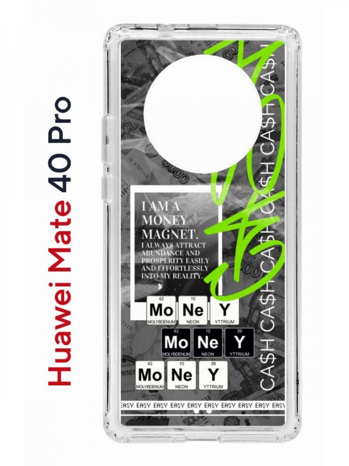 Чехол-накладка Huawei Mate 40 Pro (593961) Kruche PRINT Money Easy - Чехлы  - накладки - ЧЕХЛЫ - КупиЧехол.ру