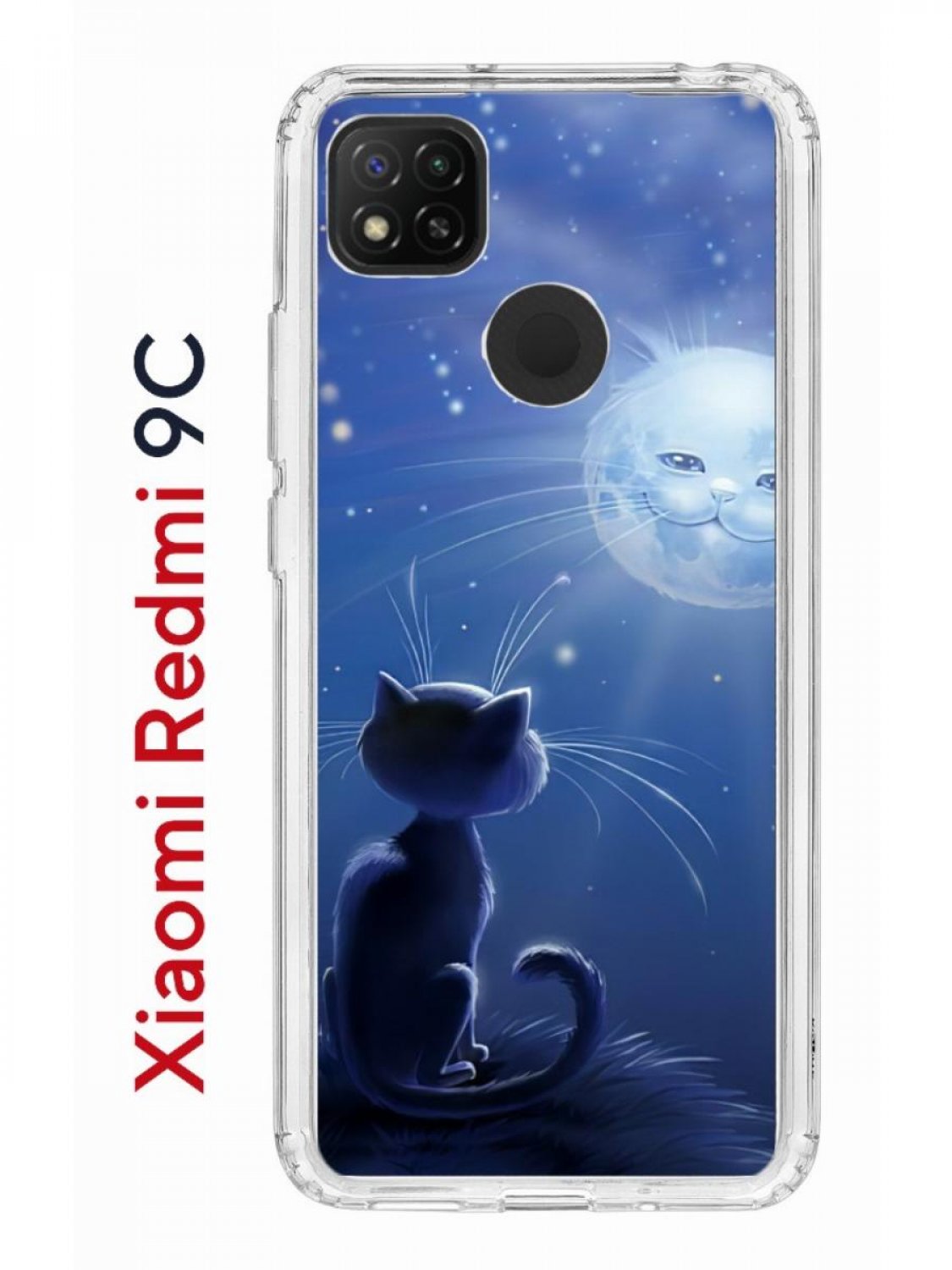 Чехол-накладка Xiaomi Redmi 9C Kruche Print Лунный кот - Чехлы - накладки -  ЧЕХЛЫ - КупиЧехол.ру