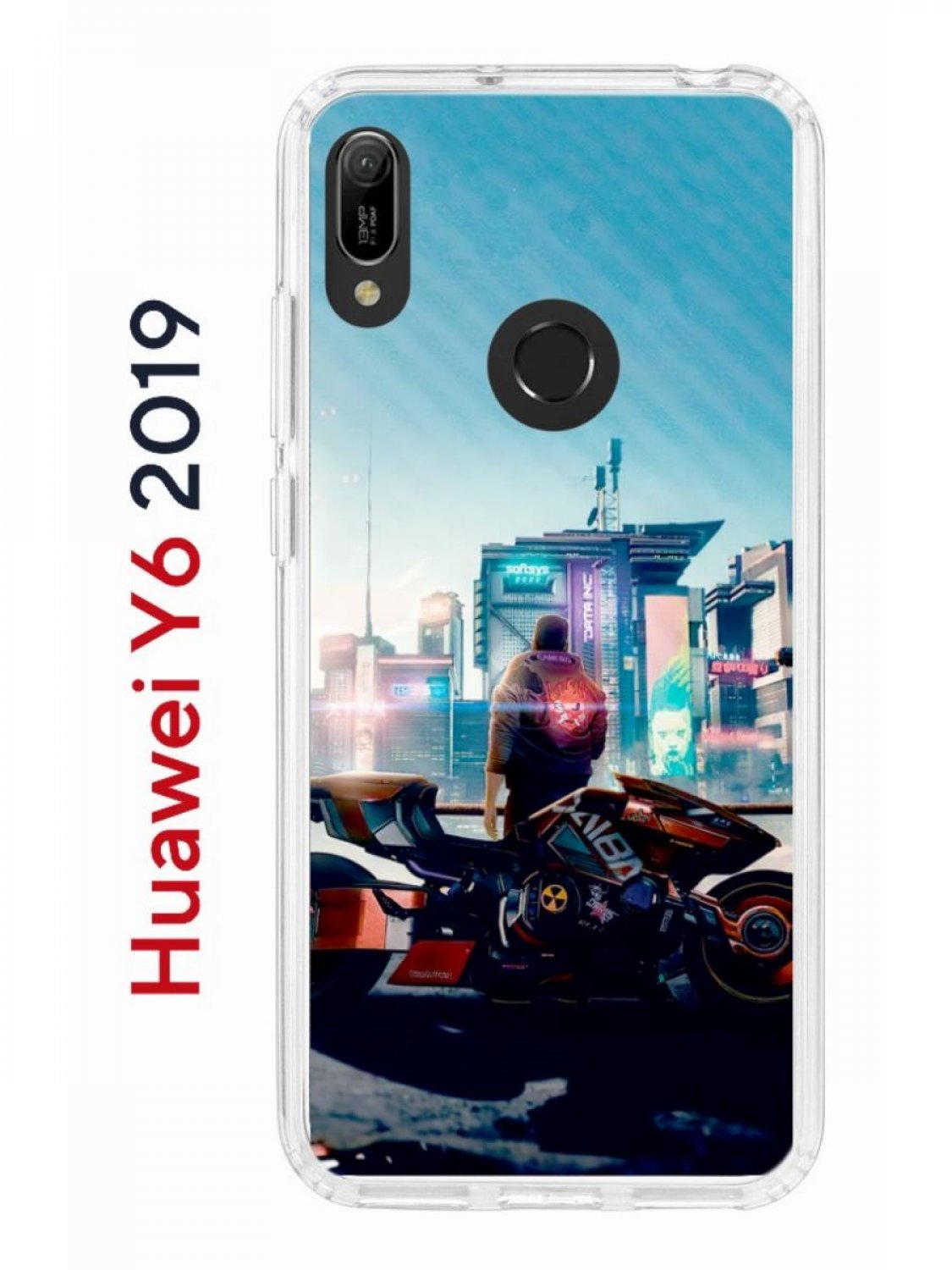 Чехол-накладка Huawei Y6 2019/Honor 8A Pro/Honor 8A Prime 2020/Y6s 2019/ Honor 8A Kruche Print Киберпанк - Чехлы - накладки - ЧЕХЛЫ - КупиЧехол.ру