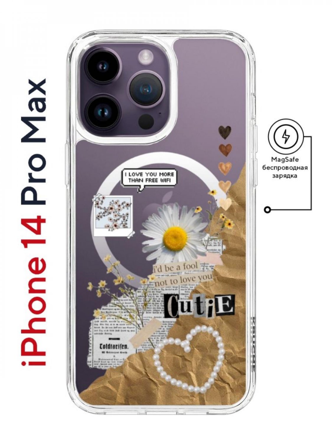 Чехол-накладка Apple iPhone 14 Pro Max (625966) Kruche PRINT Крафтовые  наклейки - Чехлы - накладки - ЧЕХЛЫ - КупиЧехол.ру