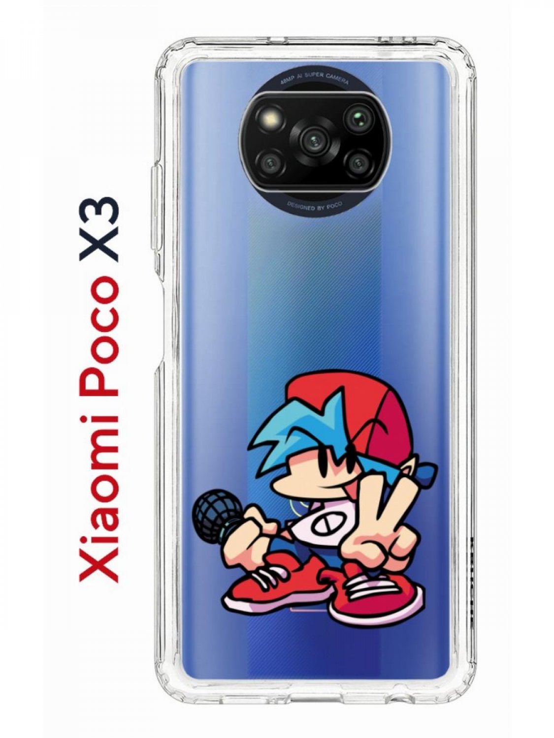 Чехол-накладка Xiaomi Poco X3 (593960) Kruche PRINT FNF Boyfrend - Чехлы -  накладки - ЧЕХЛЫ - КупиЧехол.ру