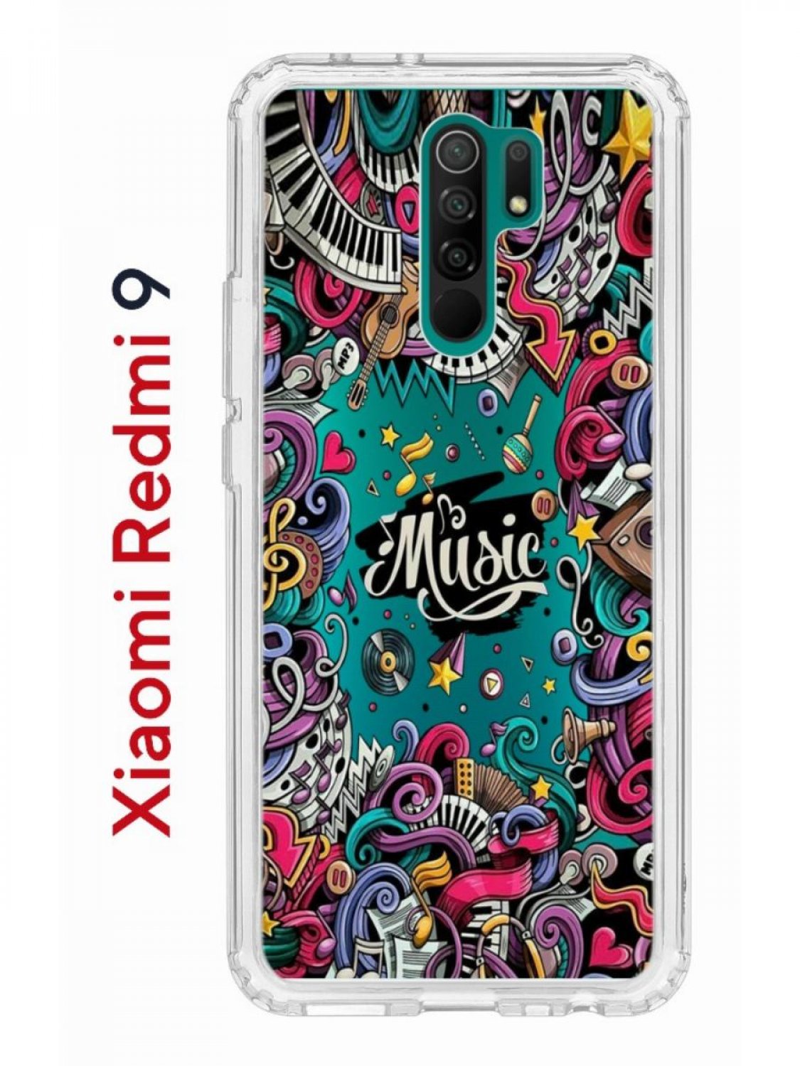 Чехол-накладка Xiaomi Redmi 9 Kruche Print Music - Чехлы - накладки - ЧЕХЛЫ  - КупиЧехол.ру