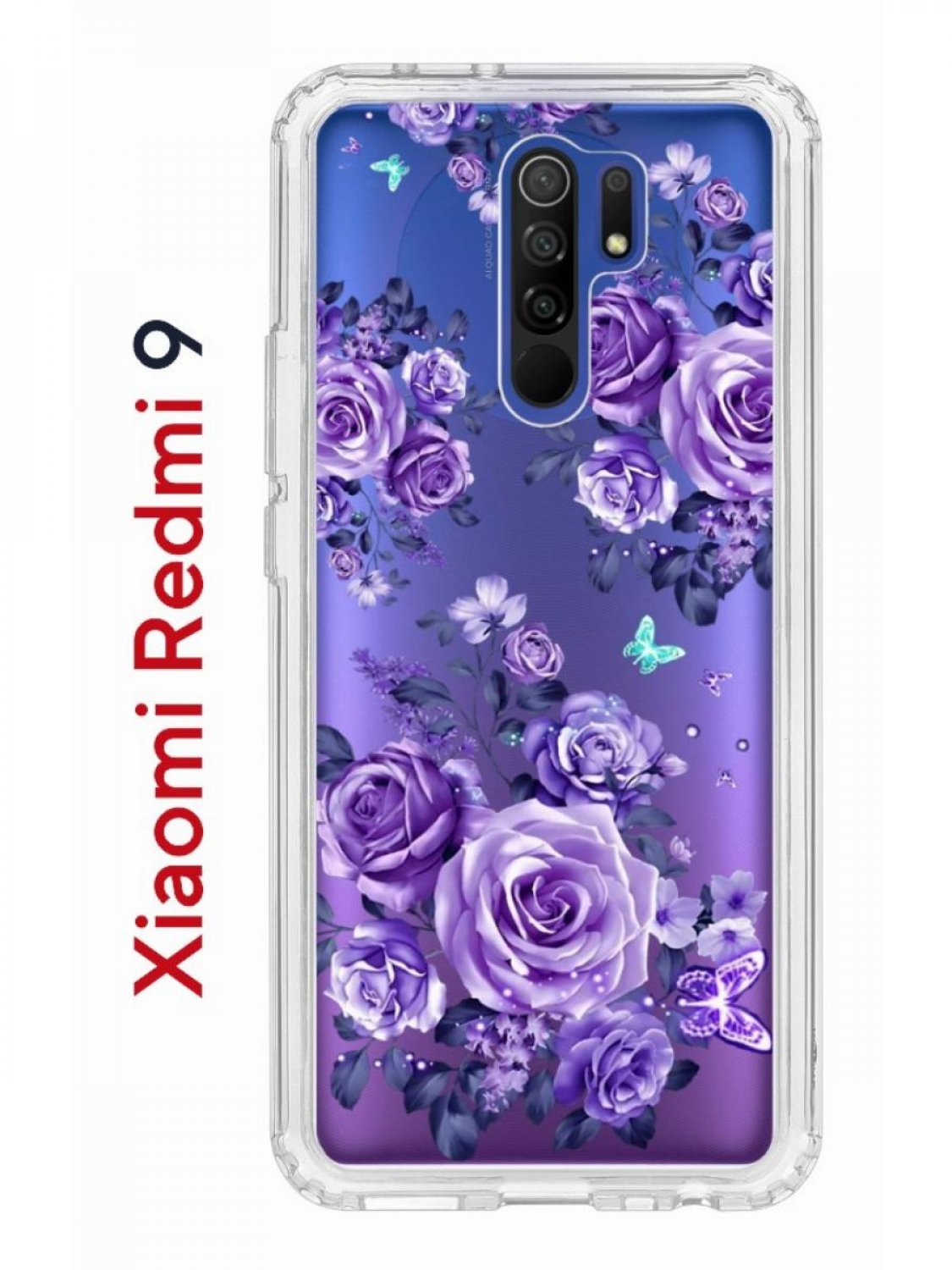 Чехол-накладка Xiaomi Redmi 9 Kruche Print Roses - Чехлы - накладки - ЧЕХЛЫ  - КупиЧехол.ру