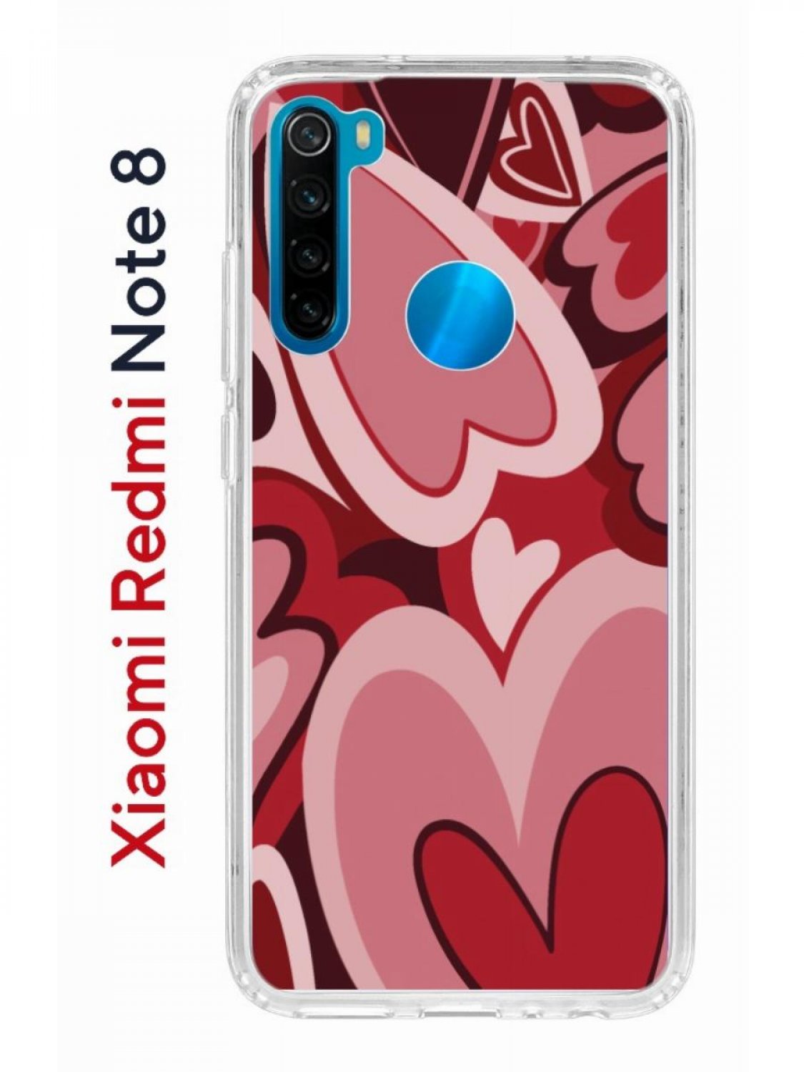 Чехол-накладка Xiaomi Redmi Note 8 (580659) Kruche PRINT Сердечки - Чехлы -  накладки - ЧЕХЛЫ - КупиЧехол.ру