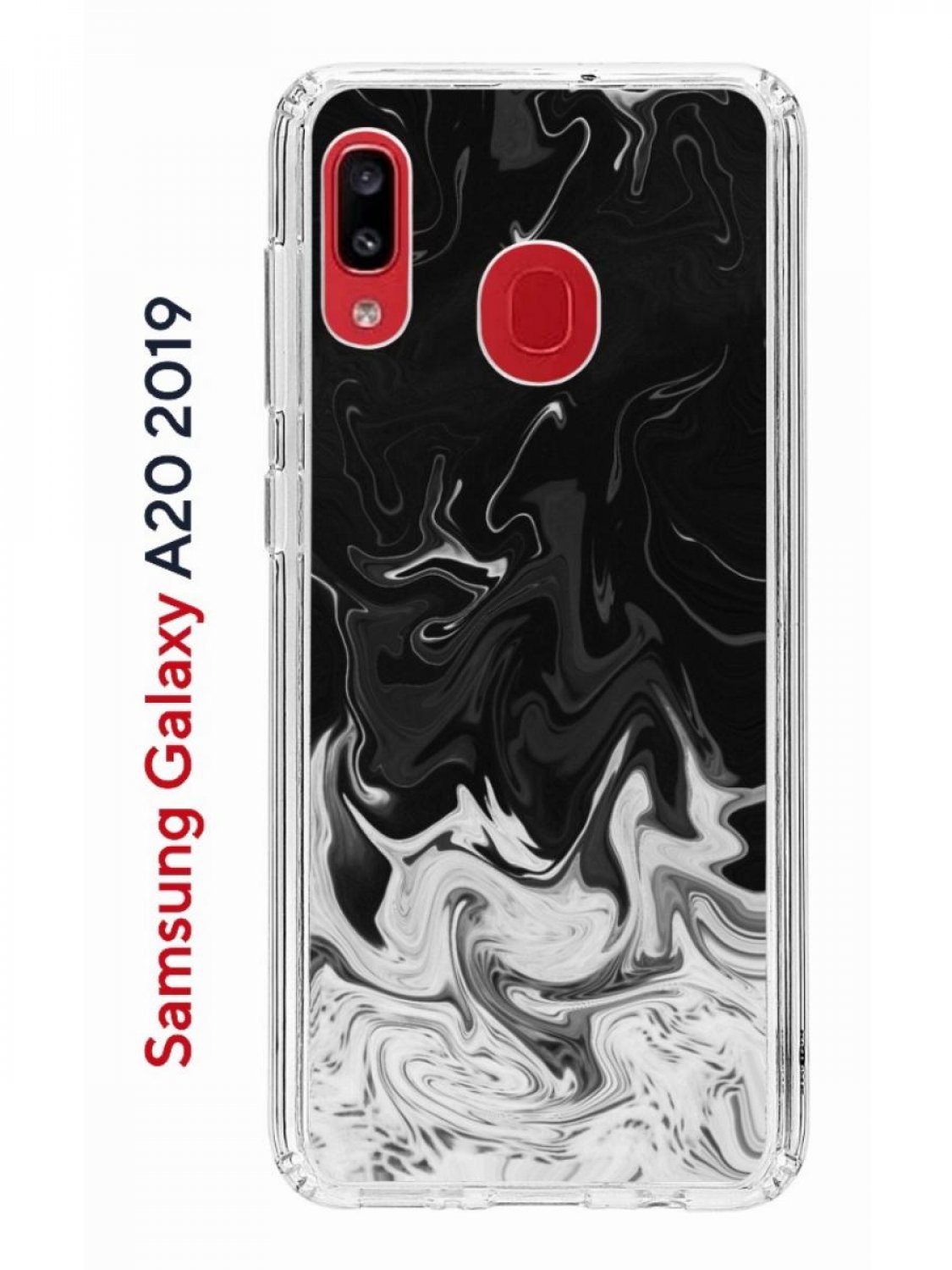 Чехол-накладка Samsung Galaxy A20 2019 (580663) Kruche PRINT Разводы краски  - Чехлы - накладки - ЧЕХЛЫ - КупиЧехол.ру