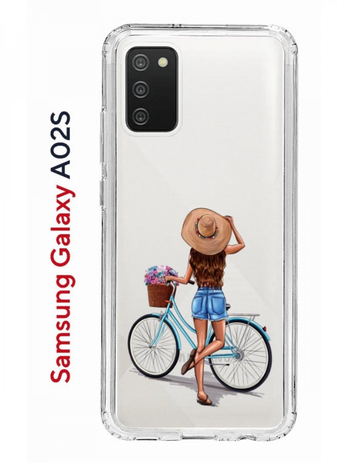 Чехол-накладка Samsung Galaxy A02s (594636) Kruche PRINT Велосипедная  прогулка - Чехлы - накладки - ЧЕХЛЫ - КупиЧехол.ру