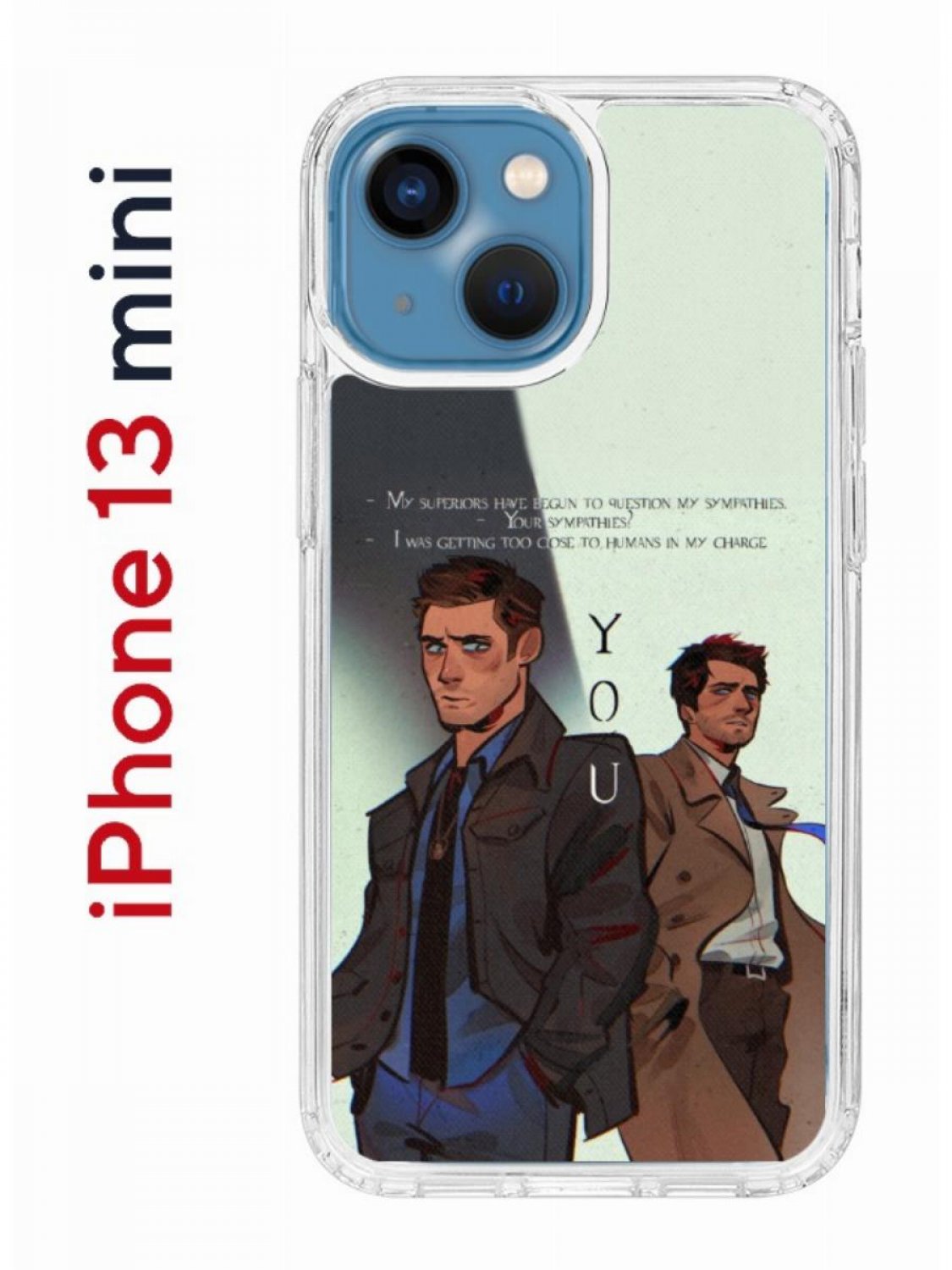 Чехол-накладка Apple iPhone 13 mini (606541) Kruche PRINT Дин Винчестер и  Кастиэль - Чехлы - накладки - ЧЕХЛЫ - КупиЧехол.ру