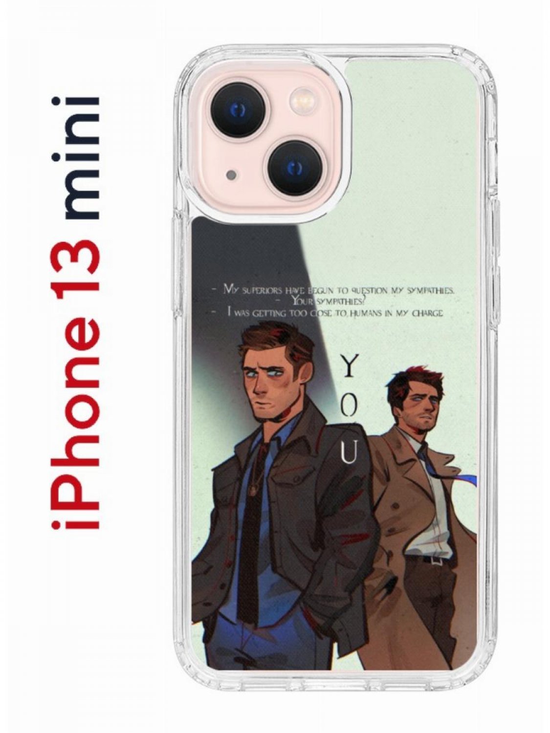 Чехол-накладка Apple iPhone 13 mini (606541) Kruche PRINT Дин Винчестер и  Кастиэль - Чехлы - накладки - ЧЕХЛЫ - КупиЧехол.ру