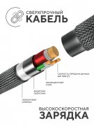 Кабель Type-C-iP Amazingthing SupremeLink MFi Astro Pro Titan Black 1.2m 3.2A