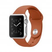 Ремешок для Apple Watch 42mm/44mm S/M силиконовый коричневый
