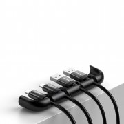 Держатель для проводов+аппликатор для стекла iPhone XS Max Baseus Holder Black