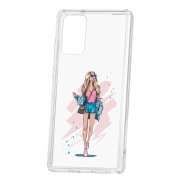 Чехол-накладка Samsung Galaxy Note 20 Kruche Print Fashion Girl