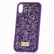 Чехол-накладка iPhone XS Max Swarovski Камешки Purple