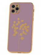 Чехол-накладка iPhone 11 Pro Max Kruche Plating Shell Grass purple 