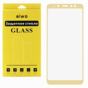 Защитное стекло Samsung Galaxy A8+ 2018 (A730) Aiwo Full Screen золотое 0.33mm