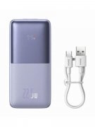 Power Bank 20000 mAh Baseus Bipow Pro Digital Display 22.5W Purple