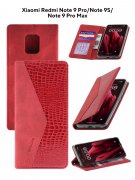 Чехол книжка Xiaomi Redmi Note 9 Pro/Note 9S/Note 9 Pro Kruche Purse Croc Red