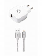 СЗУ 1USB 2.4A+кабель USB-iP Exployd Sonder QC3.0 1m White УЦЕНЕН