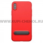 Чехол-накладка iPhone X/XS Baseus Happy Watching Supporting Red