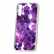 Чехол-накладка Samsung Galaxy A70 2019 Kruche Print Purple leaves
