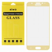 Защитное стекло Samsung Galaxy J7 2018 Aiwo Full Screen золотое 0.33mm