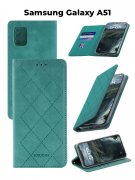 Чехол книжка Samsung Galaxy A51 Kruche Rhombus Turquoise