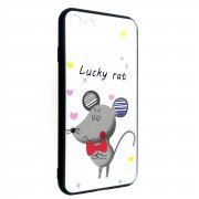 Чехол-накладка iPhone 7/8/SE (2020) Lucky rat Bow Tie red