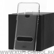 Чехол-накладка Samsung Galaxy S9 Hdci прозрачный с черной подставкой