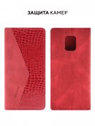 Чехол книжка Xiaomi Redmi Note 9 Pro/Note 9S/Note 9 Pro Kruche Purse Croc Red