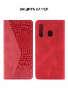 Чехол книжка Samsung Galaxy A20 2019/A30 2019 Kruche Purse Croc Red